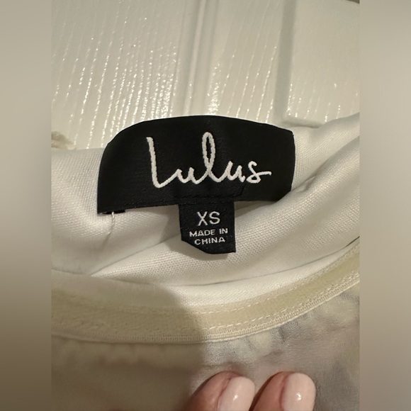 Lulus- Talia White Floral Print Off-the-Shoulder Mini Dress - Picture 8 of 8